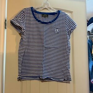 LRG Navy and White Striped Tee